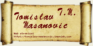 Tomislav Mašanović vizit kartica
